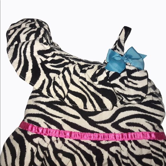 YOUNGLAND ZEBRA GIRLS DRESS SIZE 4T - Picture 7 of 9